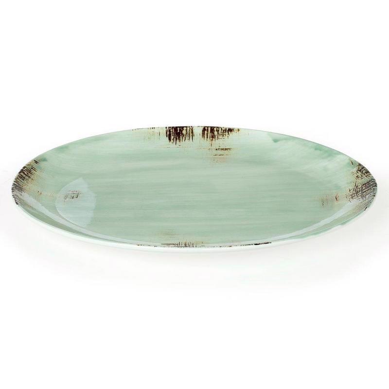 Cryspo Trio Πιατέλα Πορσελάνης Οβάλ 38x29εκ 'COUNTRY GR